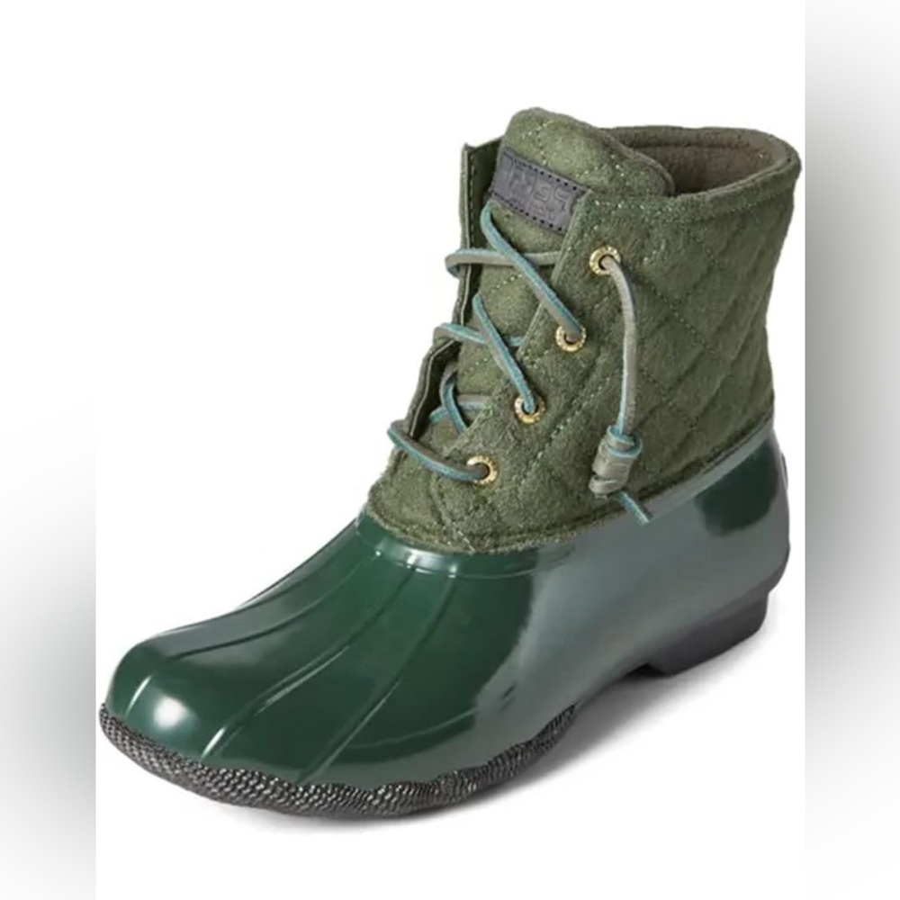 Sperry Women’s Saltwater Wool Green Duck Boot